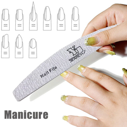 5/25Pcs/Lot Nail File Mix Color 80/100/150/180/240 Grit Professional