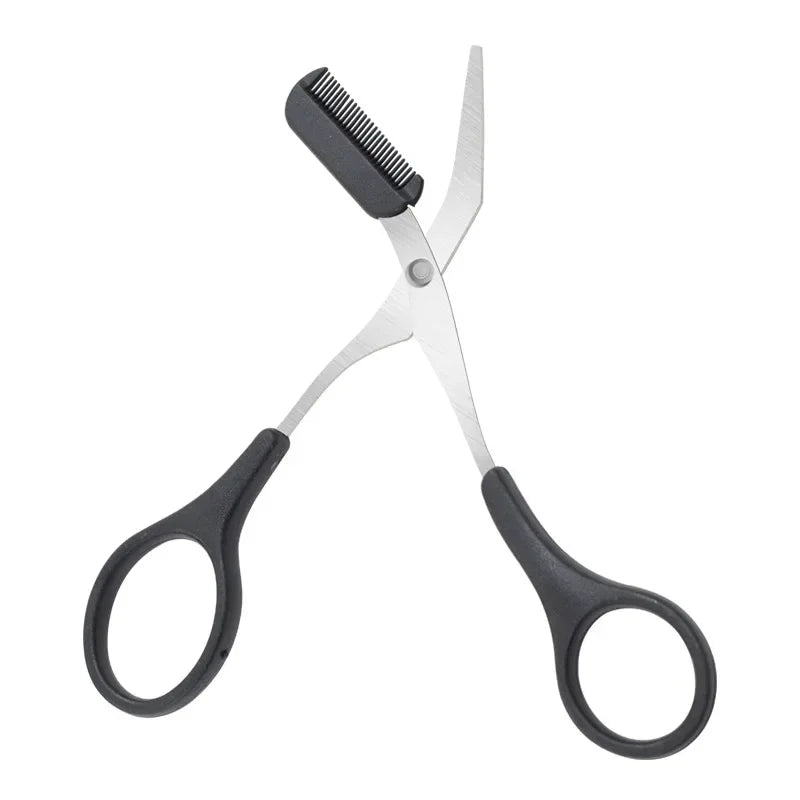 Karsyngirl 1Pcs Safe Eyebrow Trimmer Stainless Steel Eyebrow Scissors