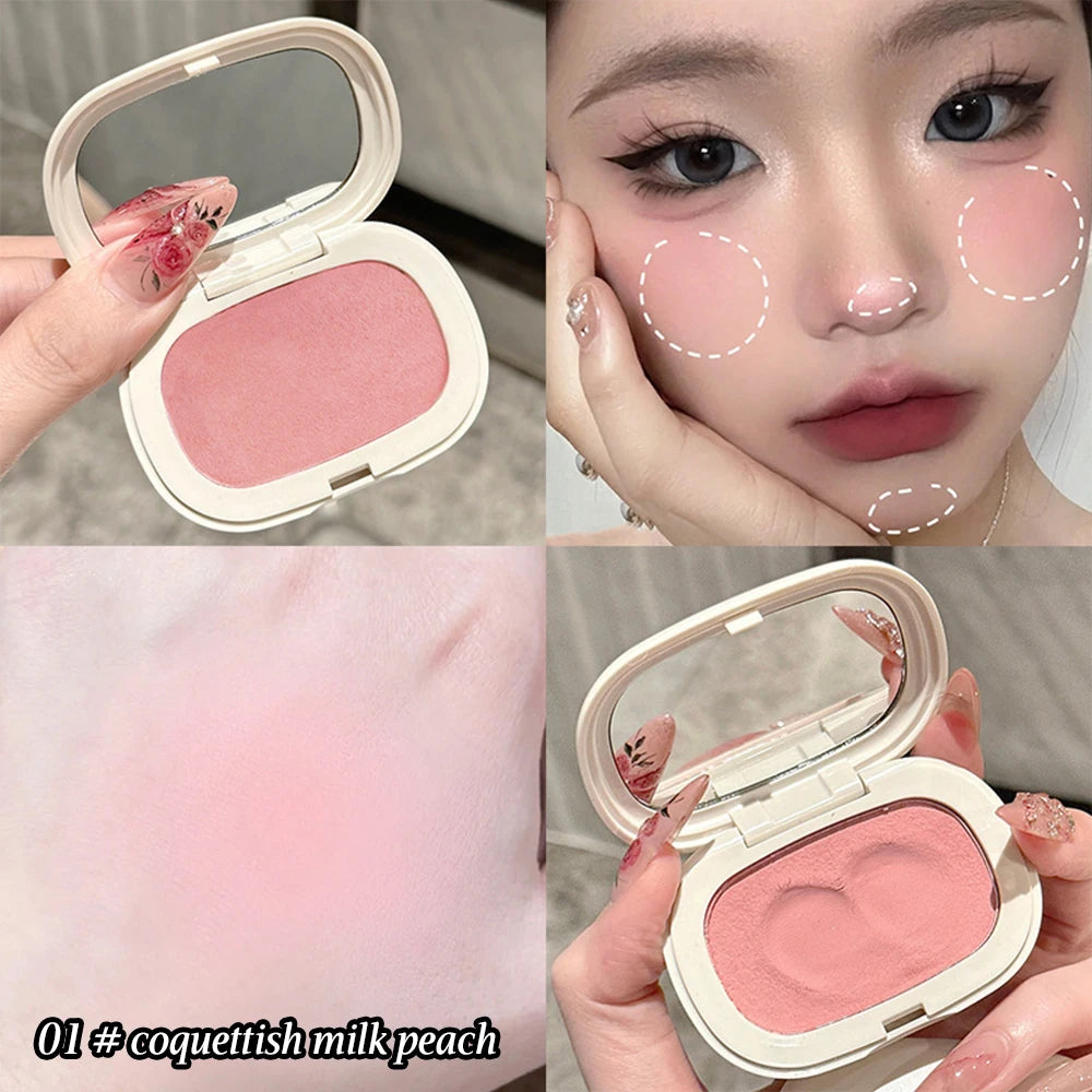 Single Color Blush Silky Texture High Color Rendering No Powder