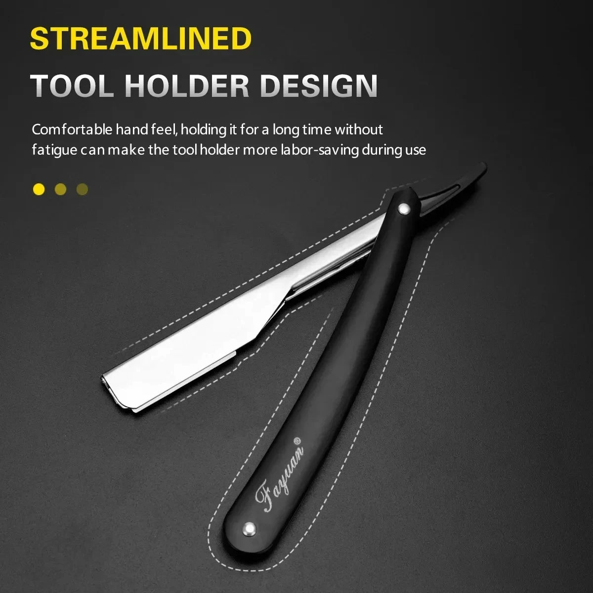 Professional Manual Shaver Straight Edge Stainless Steel Sharp Barber