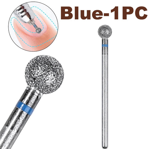 1PC/2/4PCS 5mm Small Round Head Nail Drill Bits，Diamond Cuticle Clean