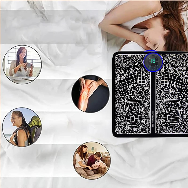 Electric Foot Massager Pad Muscle Massage Relaxation Trainer For