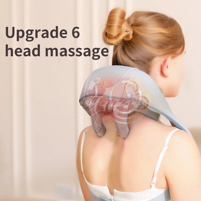 Neck and Shoulder Massage Shawl Heating Kneading 6D Massage Head Deep