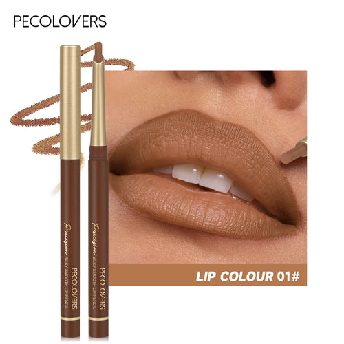 Matte 6-colors Lip Liner Pencil Bevel Design Nib Lip Contour Lipstick