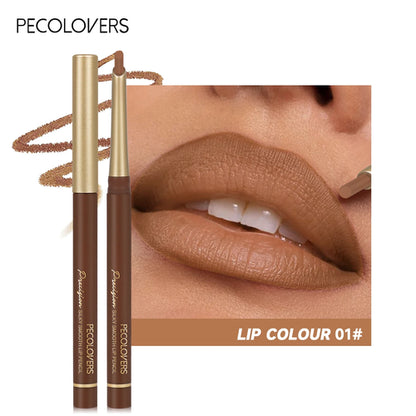 Matte 6-colors Lip Liner Pencil Bevel Design Nib Lip Contour Lipstick