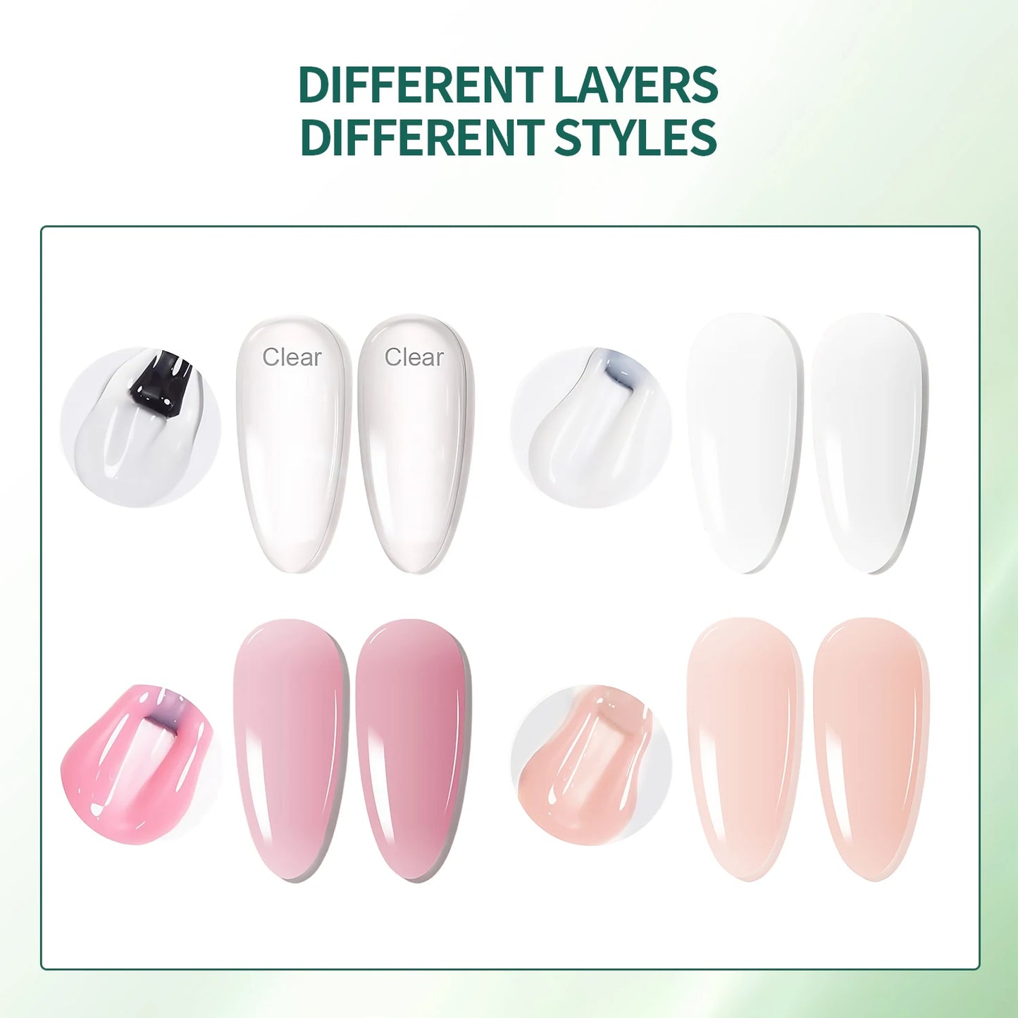 Nailpop 7-in-1 Builder Nail Gel Fast Building Gel Nail Polish Clear