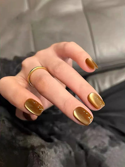 WS Black Glass Cat Magnetic Gel Nail Polish Punk Style Nail Art