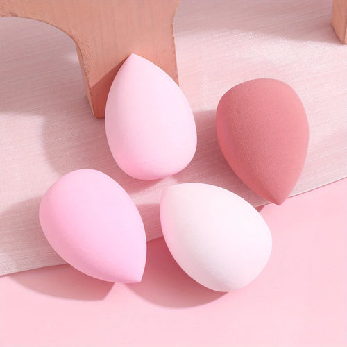 4 cosmetic sponge sets, cosmetic egg, dry and wet, cosmetic sponge for