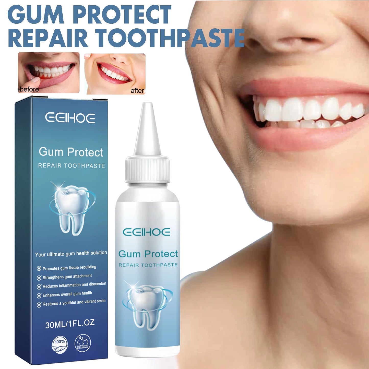 Dental Care Toothpaste Deep Cleaning Easily Removes Tooth Stains Teeth
