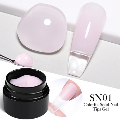 BORN PRETTY Solid Nail Tips Gel 5g Transparent UV LED