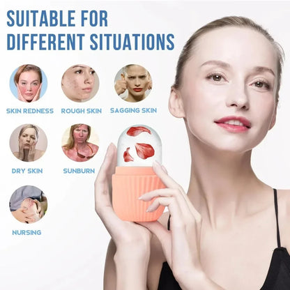 1/3PCS Ice Face Roller Stainless Steel Gua Sha Board Set Face Massage