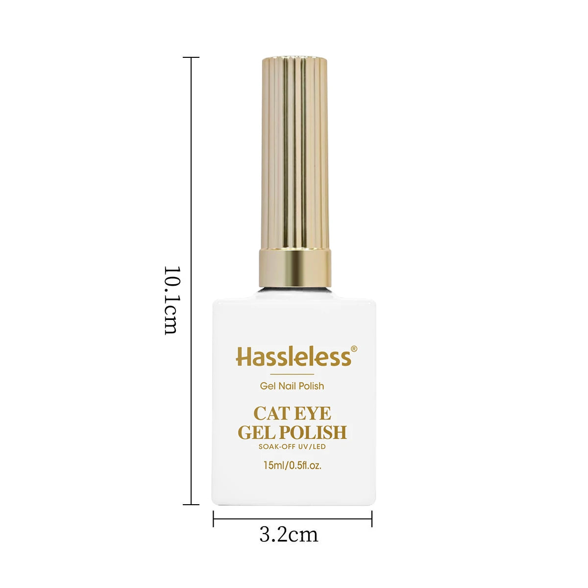 Hassleless White Cat Eye Gel Nail Polish Ultra Shine Soak Off UV Gel