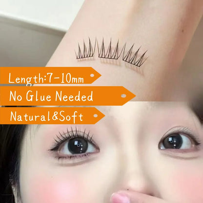 No Glue Needed Idol False Eyelashes Large Capacity 7-9mm Self Adhesive
