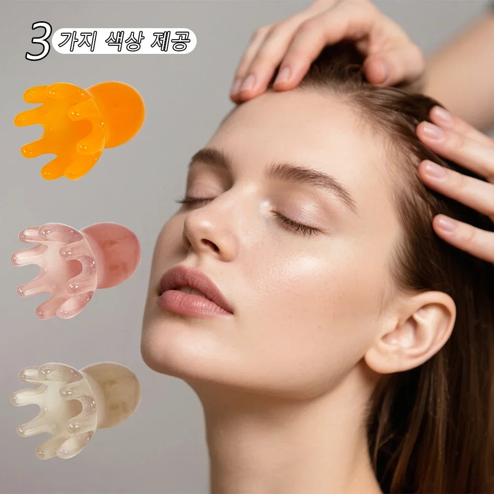 Cute Octopus Scalp Massage Comb Resin Korean Hair Care Stress Relief,