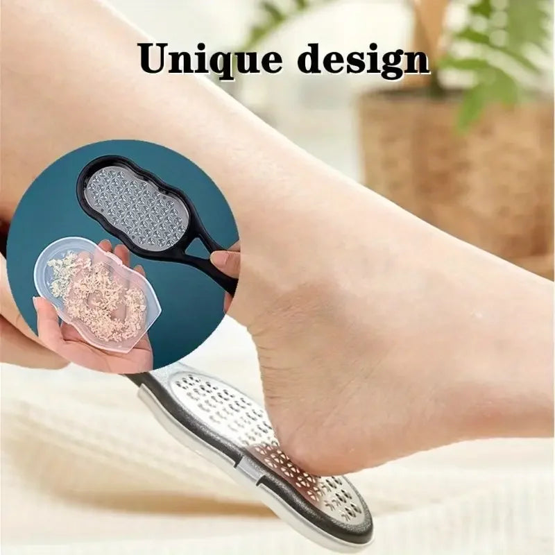 Stainless Steel Foot File - Anti-Splash Ergonomic File with