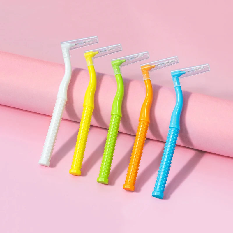 10 PCS Fawnmum L-Shape Interdental Brush Wire Orthodontic Interdental