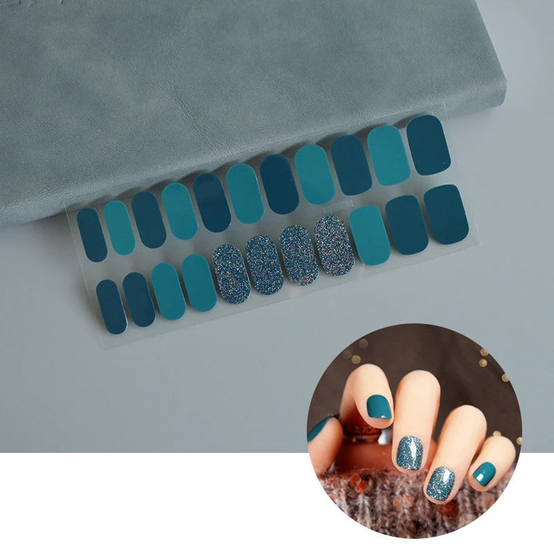 22finger Flash Sequin Nail Polish Gel Film ins Wind Waterproof Lasting