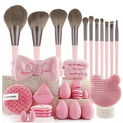 33pcs beauty set makeup kit  large and small beauty sponges for