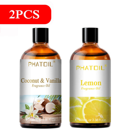 PHATOIL 100ml Aromatherapy Fragrance Oil Coconut & Vanilla Strawberry
