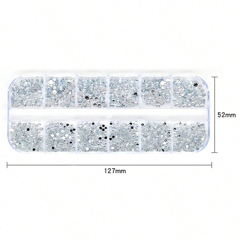 4Pc/Set Nails Art Accesorios Rhinestones 3D Crystal DIY Decorations