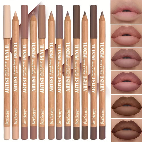 6pcs Velvet Matte Lip Liner Set - Long-Lasting Versatile Shades