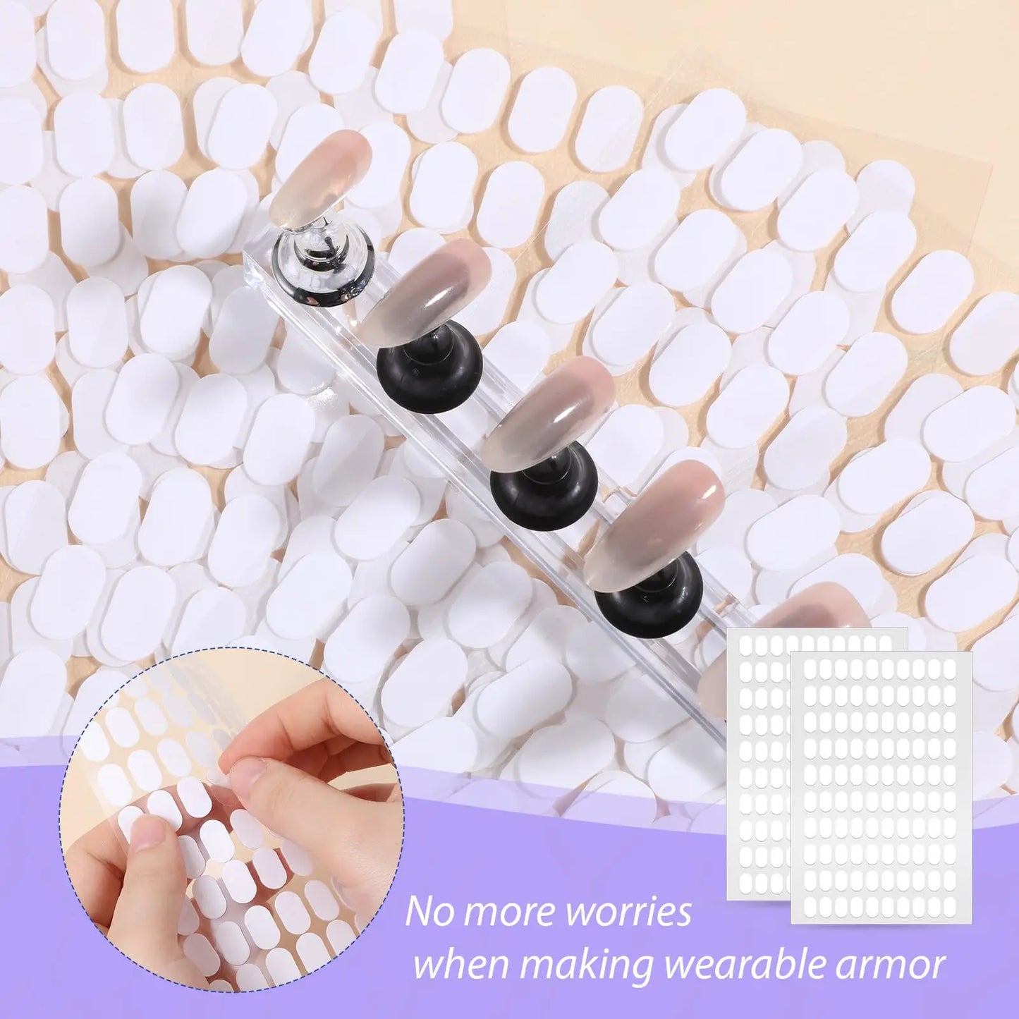 LINMANDA  100/300PCS Double Sided Adhesive Tapes Tabs Pre-Cut Nail