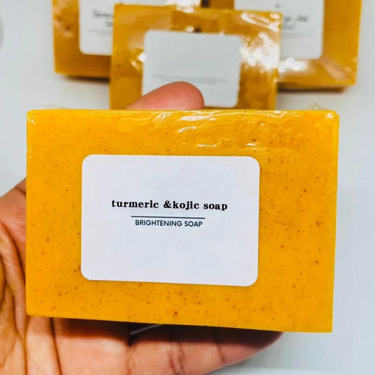 100g Turmeric Hand Made Soap, Lemon Kojic Acid Soap, Shower and Facial