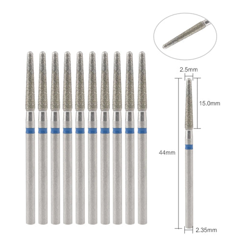 10Pcs Diamond Milling Cutter For Manicure Electric Nail Drill Bits