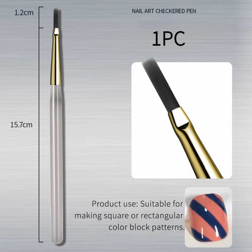 1/2PCS French Plaid Nail Art Brushes Set - Line Grid Pattern Drawing