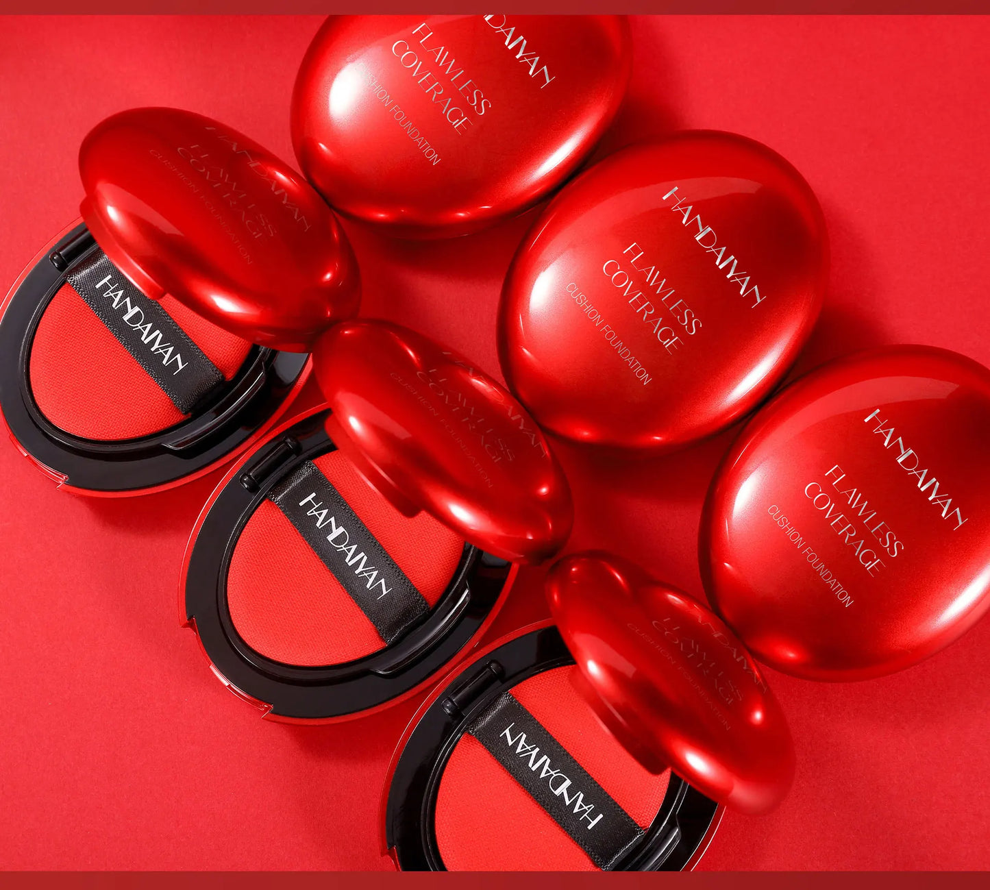 handaiyan Puff + Concealer Red Shell Foundation Natural Finish