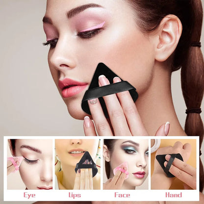 1/2/3/6Pcs Triangle Velvet Powder Puff Face Cosmetic Eye Beauty Makeup