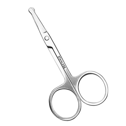 Stainless Steel Round Safety Scissors Eyebrow Makeup Scissor Beauty