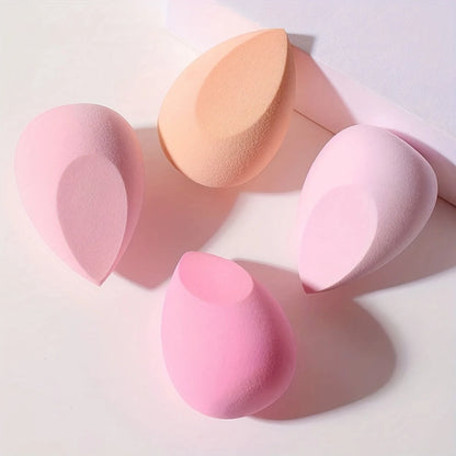 4 cosmetic sponge sets, cosmetic egg, dry and wet, cosmetic sponge for