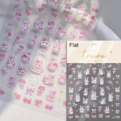 Pink Translucent Peach Jelly Texture 5D Soft Embossed Reliefs Self