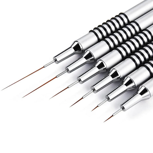 Silver Nail Art Liner Brushes Random in stock 5/7/9/11/20/25mm Painting Nail Art Brush