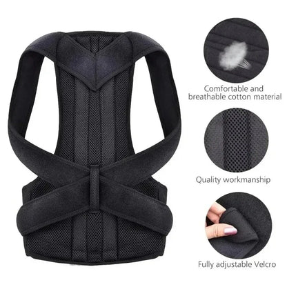 1pcs Adjustable Back Posture Corrector With Breathable Shoulder And