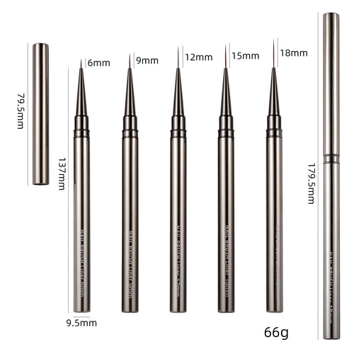 5PCS Nail Art Liner Brushes Hand Painted Brush Acrylic UV Gel Colours