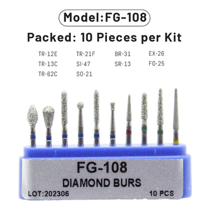 AG 1 Box Dental Diamond Burs Drill for High Speed Handpiece Dentist