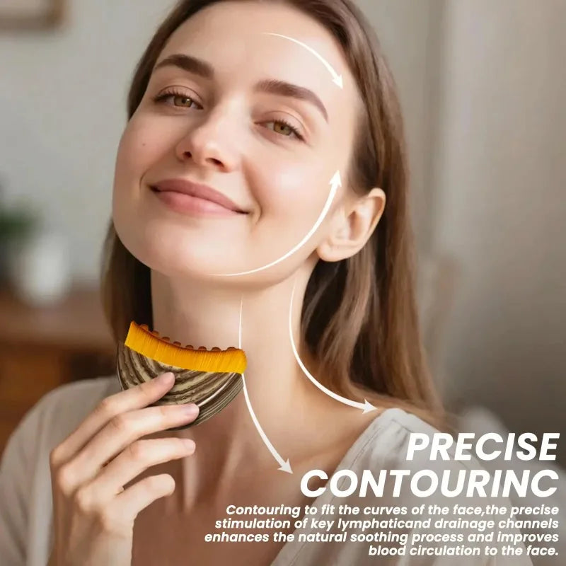 New Lymphatic Contour Face Brush, Lymphatic Drainage Massager for