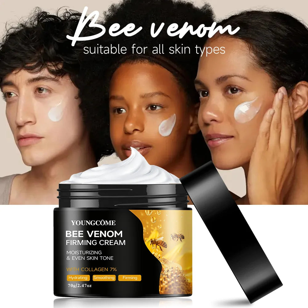 Premium Bee Venom Cream for Face & Neck - Collagen Boost, Skin