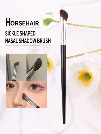 3-Piece Eyeliner & Eyebrow Brushes Set - Ultra-Fine & Flat Tips for