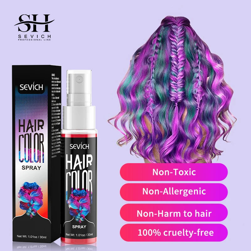 Temporary Hair Color Spray One-Time Hair Dyeing Instant Hair Salon