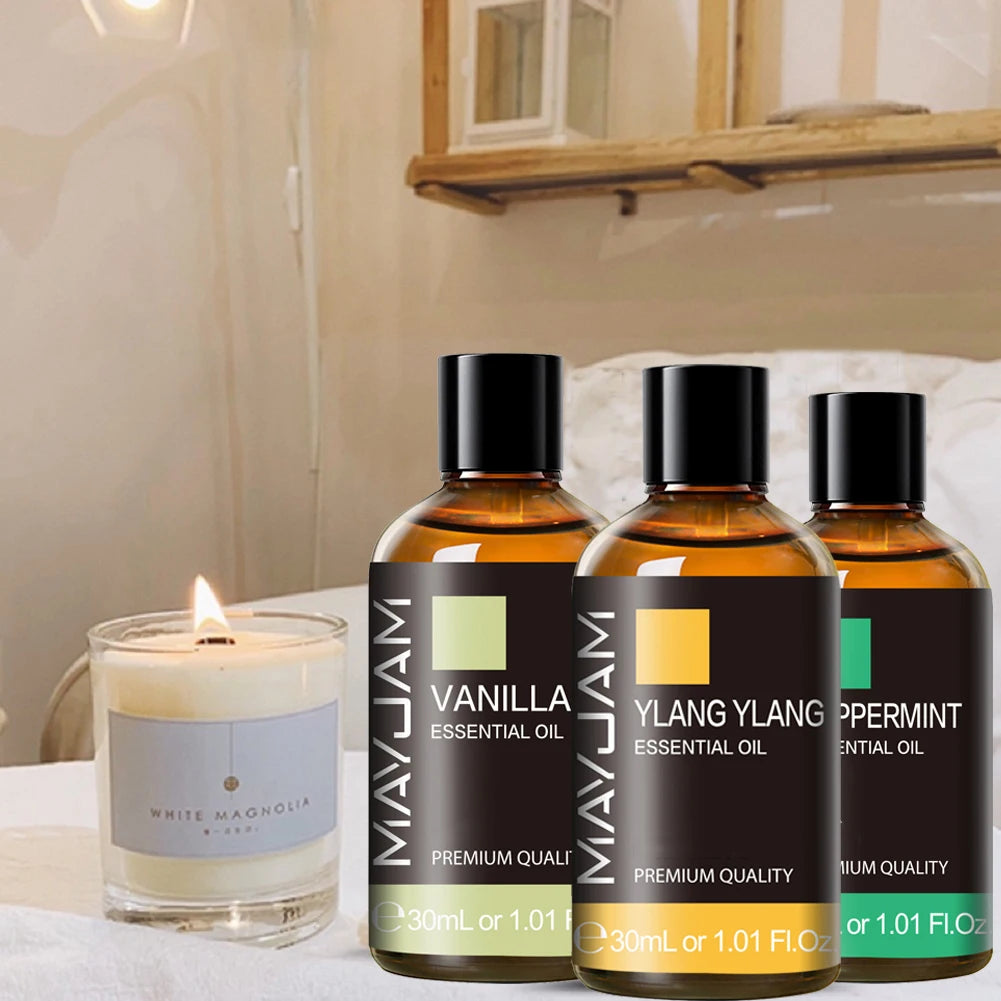 MAYJAM 1PCS 30ML Aromatherapy Essential Oil Lavender Vanilla Jasmine