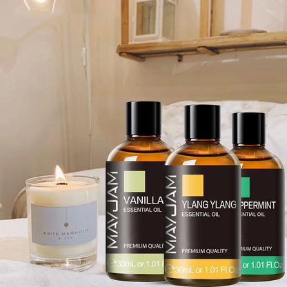 MAYJAM 1PCS 30ML Aromatherapy Essential Oil Lavender Vanilla Jasmine