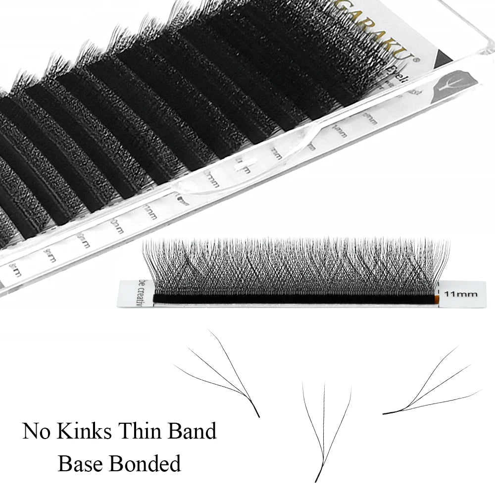 NAGARAKU 3D W Shape L LU Curl Premium Soft Light Natural Lashes Makeup