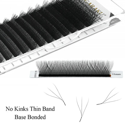 NAGARAKU 3D W Shape L LU Curl Premium Soft Light Natural Lashes Makeup