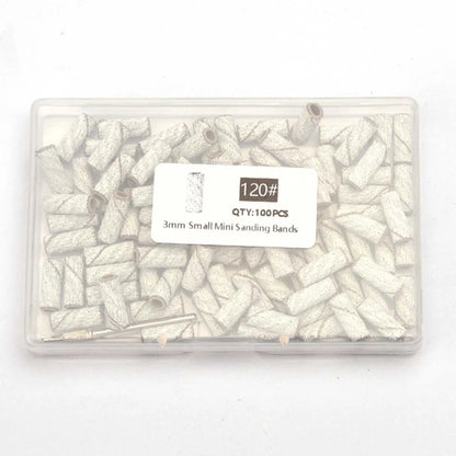 100pcs 3.1mm Mini Sanding Bands Kits Nail Drill Bits Mandrel Sets