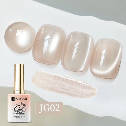 UR SUGAR 15ml Water Light Cat Magnetic Gel Nail Polish Champagne Semi