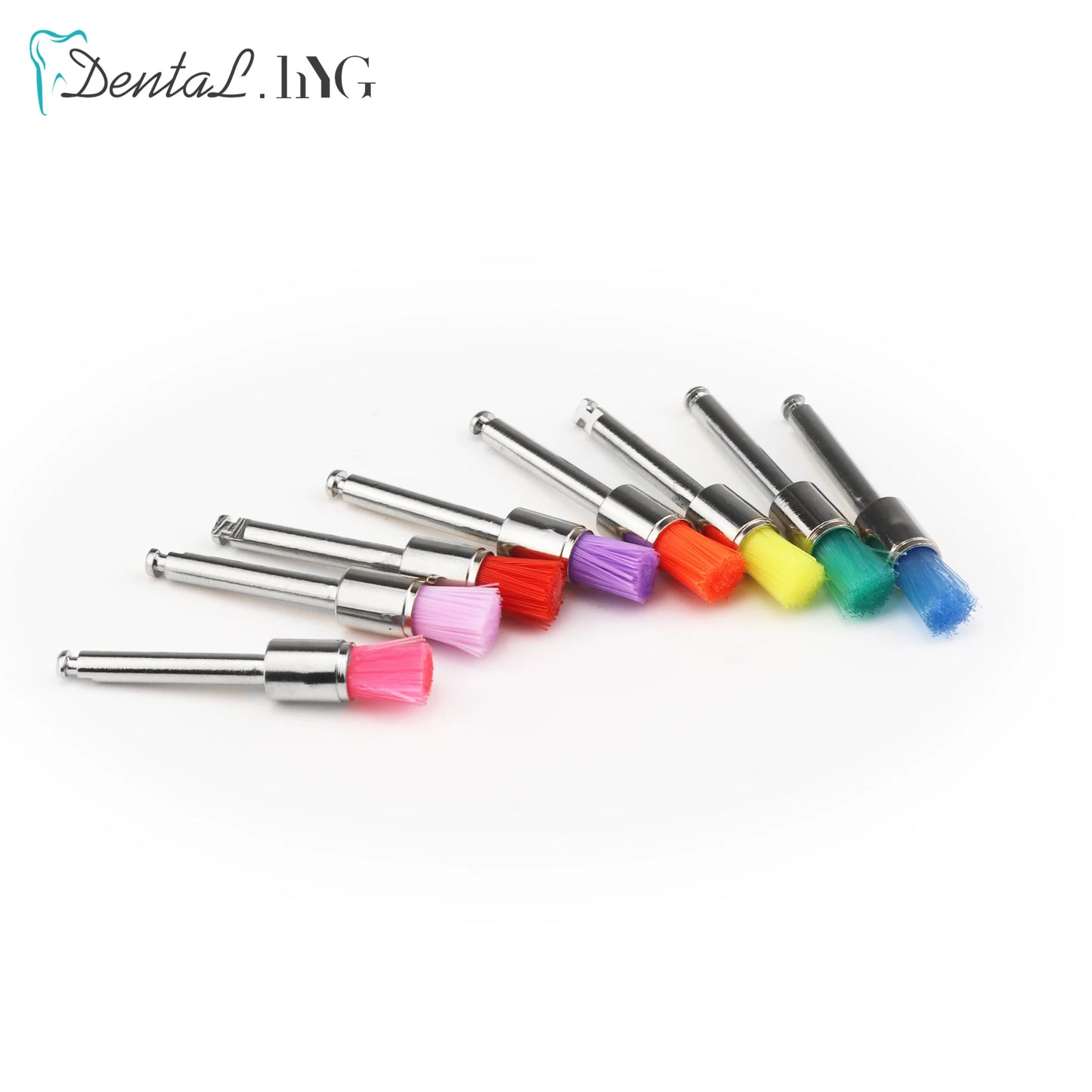 100pcs/Bag Disposable Dental Polisher Nylon Bristle Brush Polishing