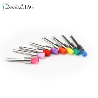 100pcs/Bag Disposable Dental Polisher Nylon Bristle Brush Polishing
